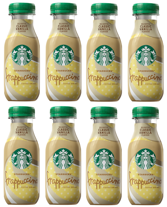 Starbucks Frappuccino Vanilla Coffee Drink 250ml 8 Pack