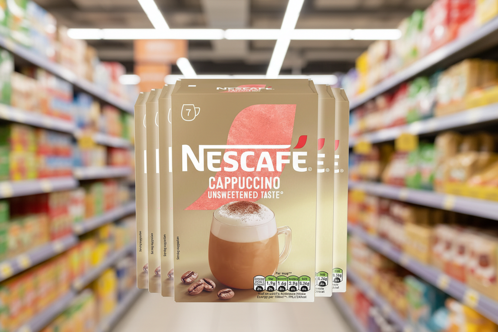 6 x Nescafe Cappuccino Unsweet Frothy Coffee Sachets