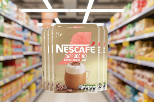 6 x Nescafe Cappuccino Unsweet Frothy Coffee Sachets