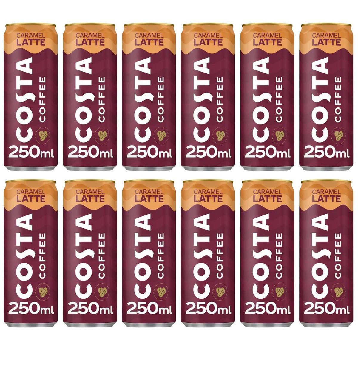 12 x Costa Coffee Caramel Latte 250Ml
