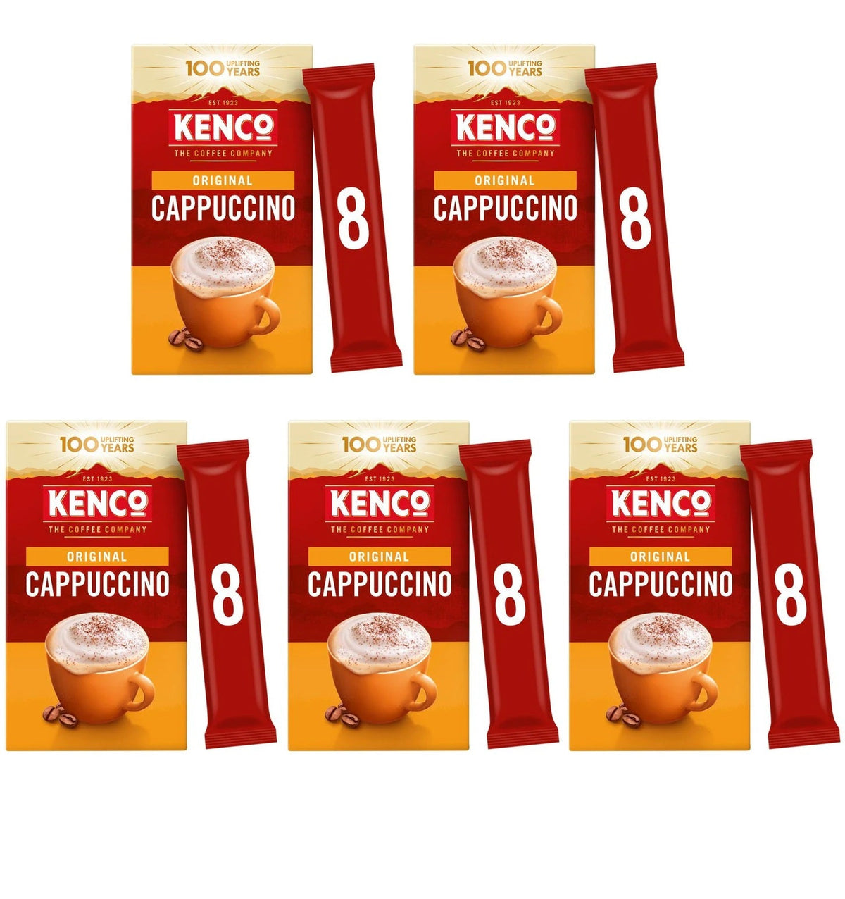 5 x Kenco Original Cappuccino 8 X 14.8G