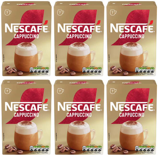 6 x Nescafe Cappuccino Frothy Coffee Sachets