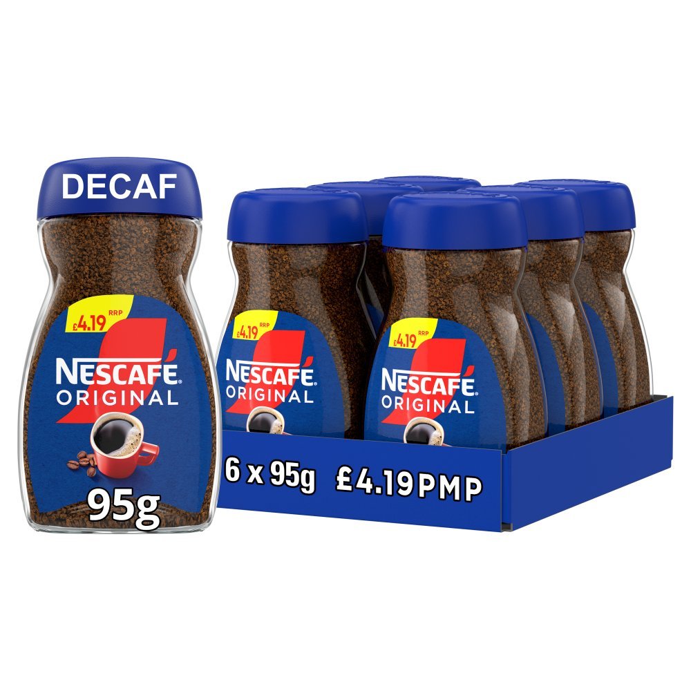 Nescafe Original Decaf Instant Coffee PMP 95g (Case of 6)